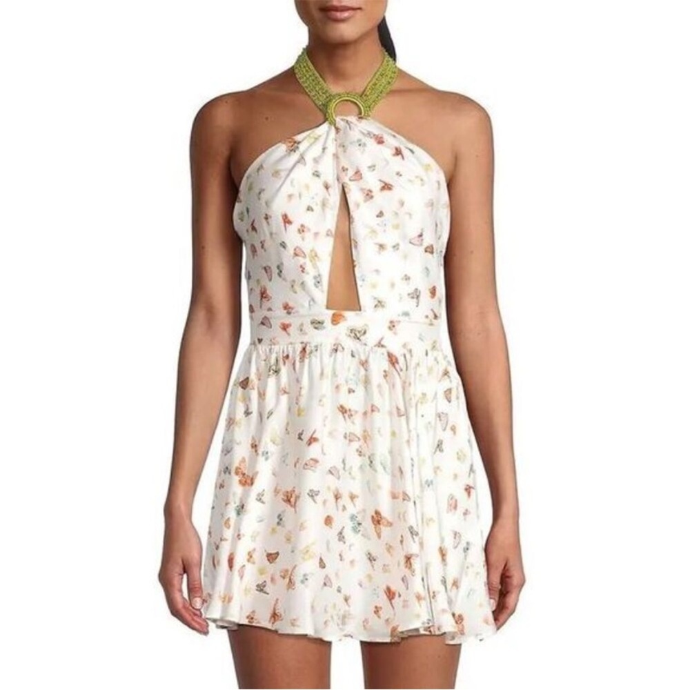 My Beachy Side Monarch Mini Skater Halter Dress Cover-up NWT